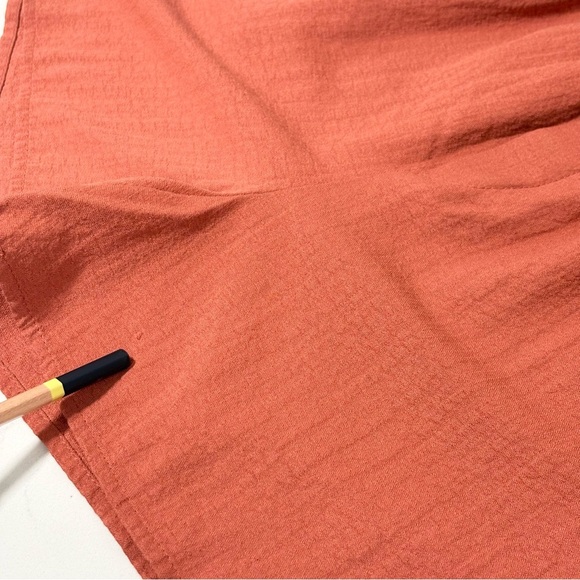 Mango Rust Orange Pull on Elastic Waist Shorts Medium Casual Beach Vacation - Picture 7 of 11